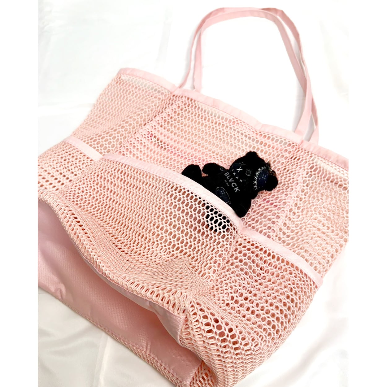 新着：ポケットメッシュバック／ライトピンク