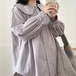 2色/花刺繍フラットカラーブラウス ・12129