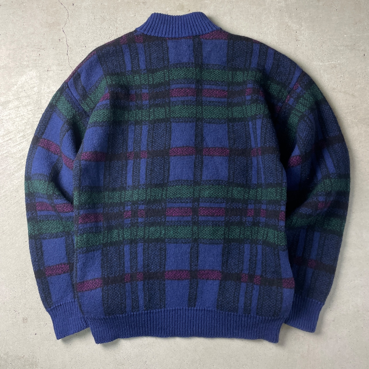90年代 USA製 ALPS アルプス ハーフジップウールニットセーター 