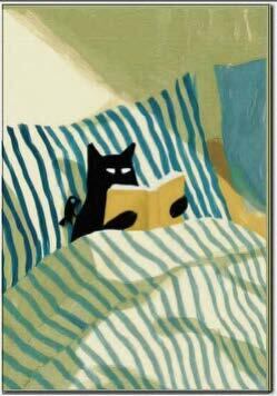 George Bayer "Le Chat and the Blue stripped bed" Original