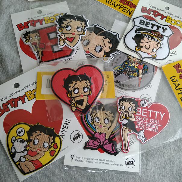 Betty Boop ベティーちゃん 刺繍 ワッペン ハート | MINT GARAGE Betty Boop ベティーちゃん 刺繍 ワッペン ハート | MINT GARAGE
