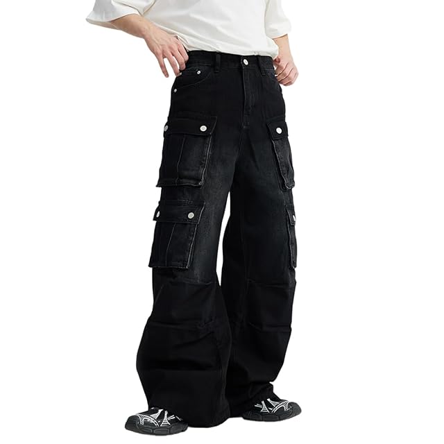 JCAESAR STUDIO Coating Wide Denim Pants | Pay ID