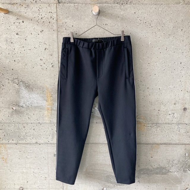Side ribbon wide tapered pants