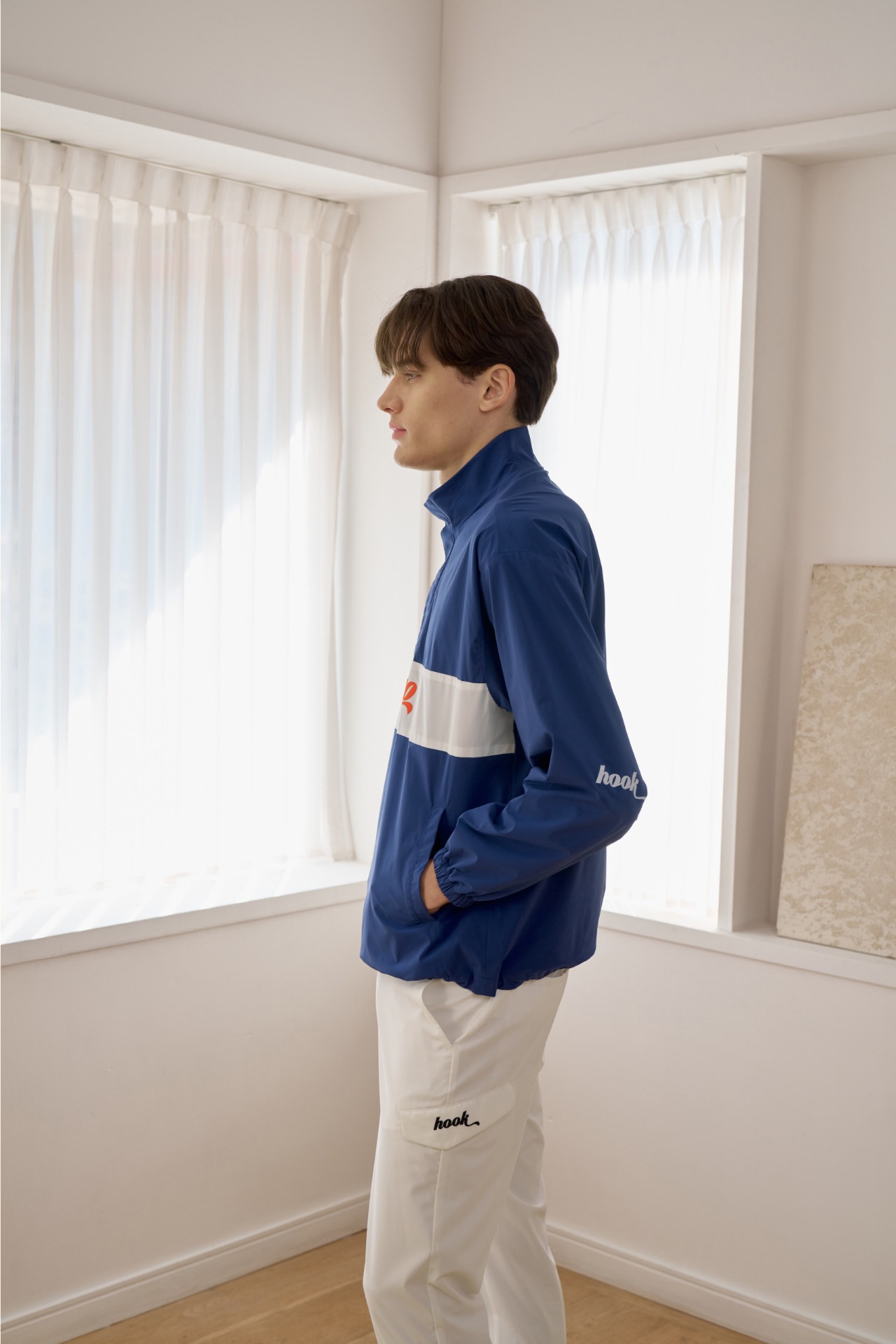 GOXO ゴーエックスオー フックスライスストレッチアノラック ブルー