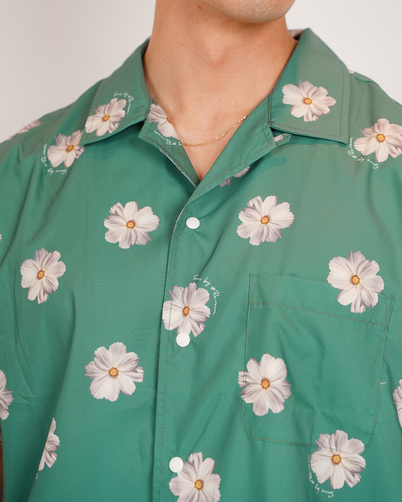 【SUNS】FLOWER PATTERN OPEN COLLAR SHIRTS［RSS027］
