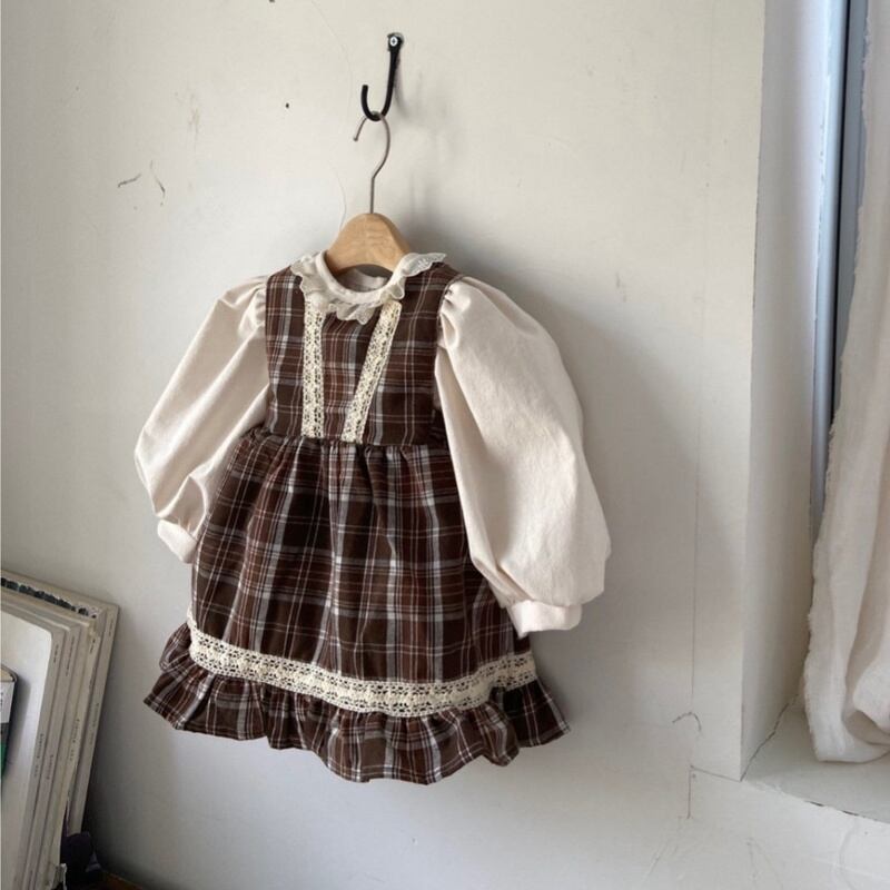 【BABY】レースロンパース 刺繡シャツ