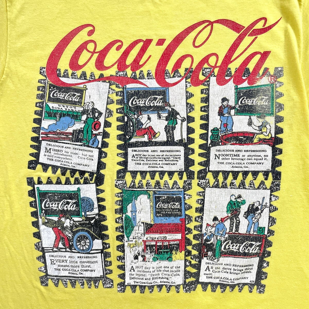 80年代 USA製 Coca-Cora コカ・コーラ 企業グラフィックプリントT