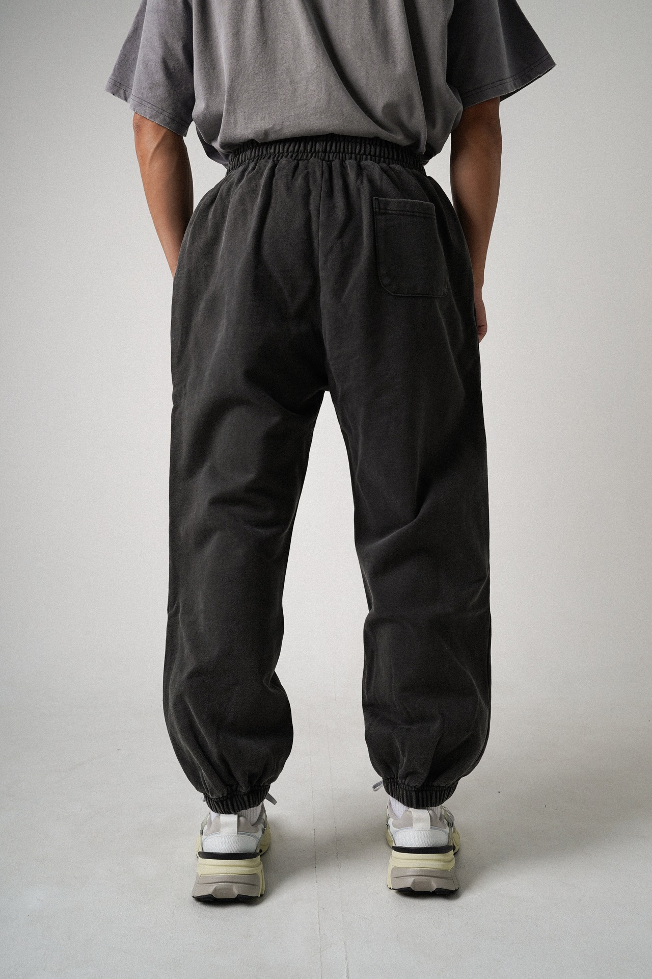 ヴィンテージスウェットロングパンツ　ブラック2