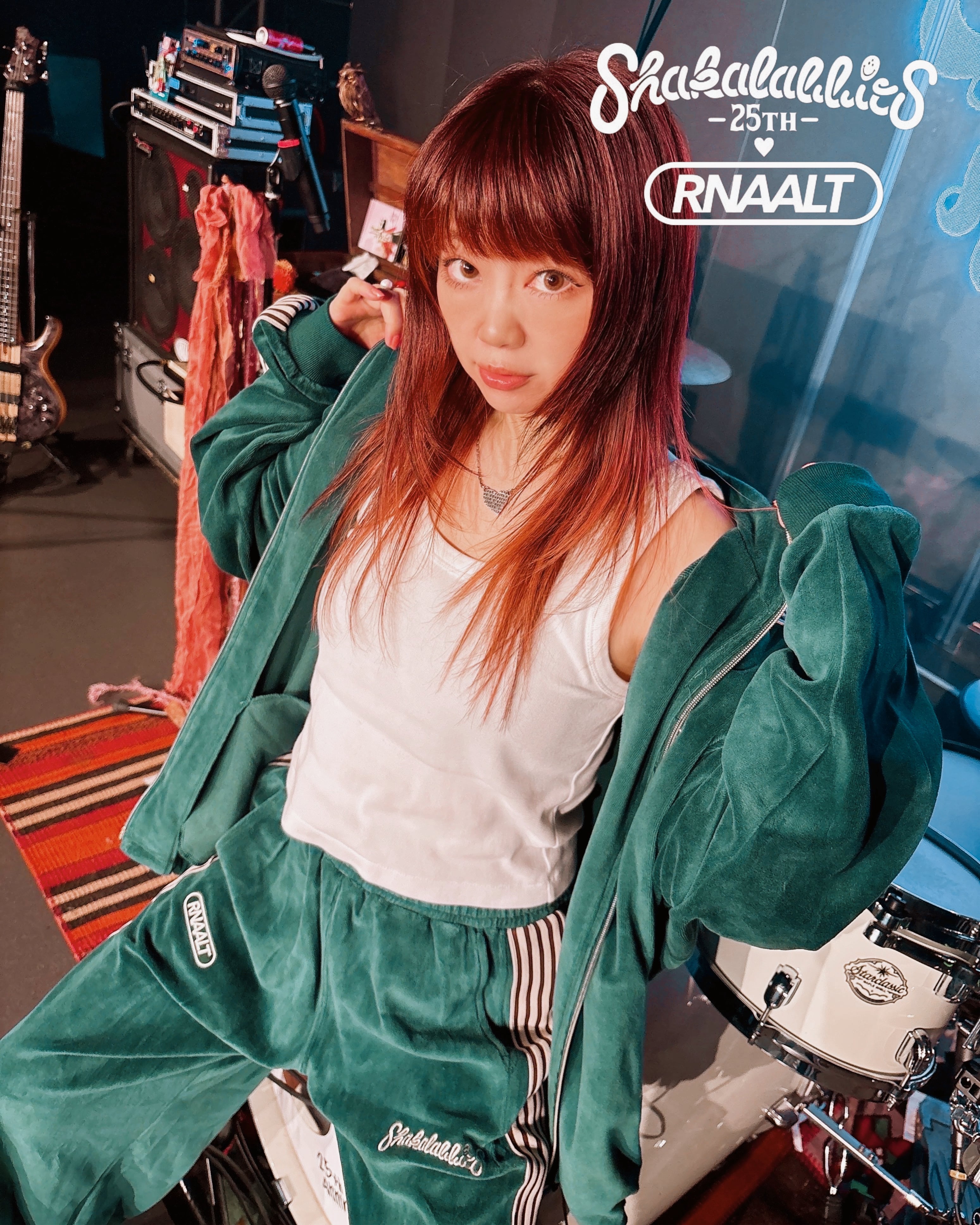 SHAKALABBITS × RNA VELOUR SET-UP (DEEP GREEN) | SHAKALABBITS