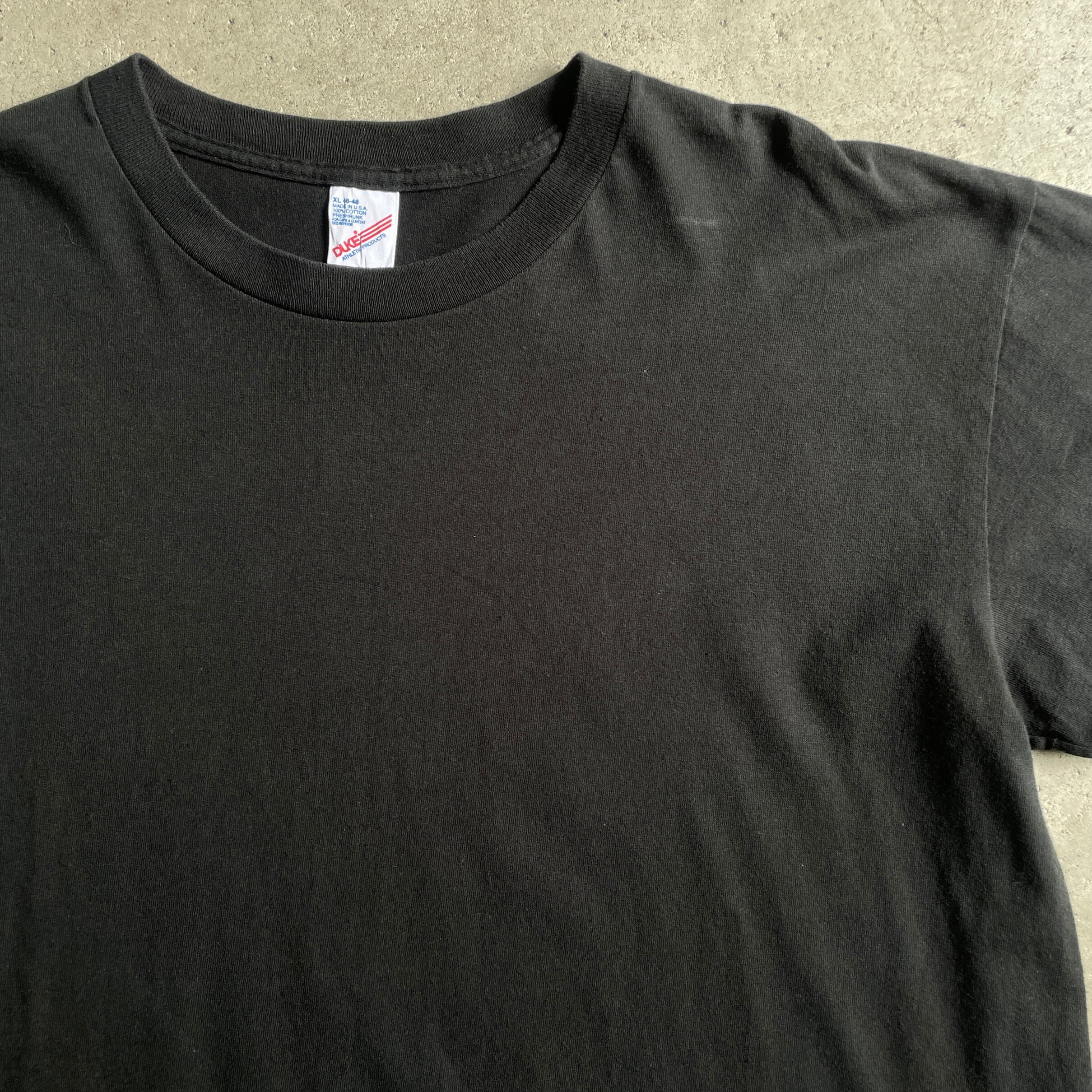 90年代 USA製 DUKE シングルステッチ 無地 ブランクTシャツ メンズXL 