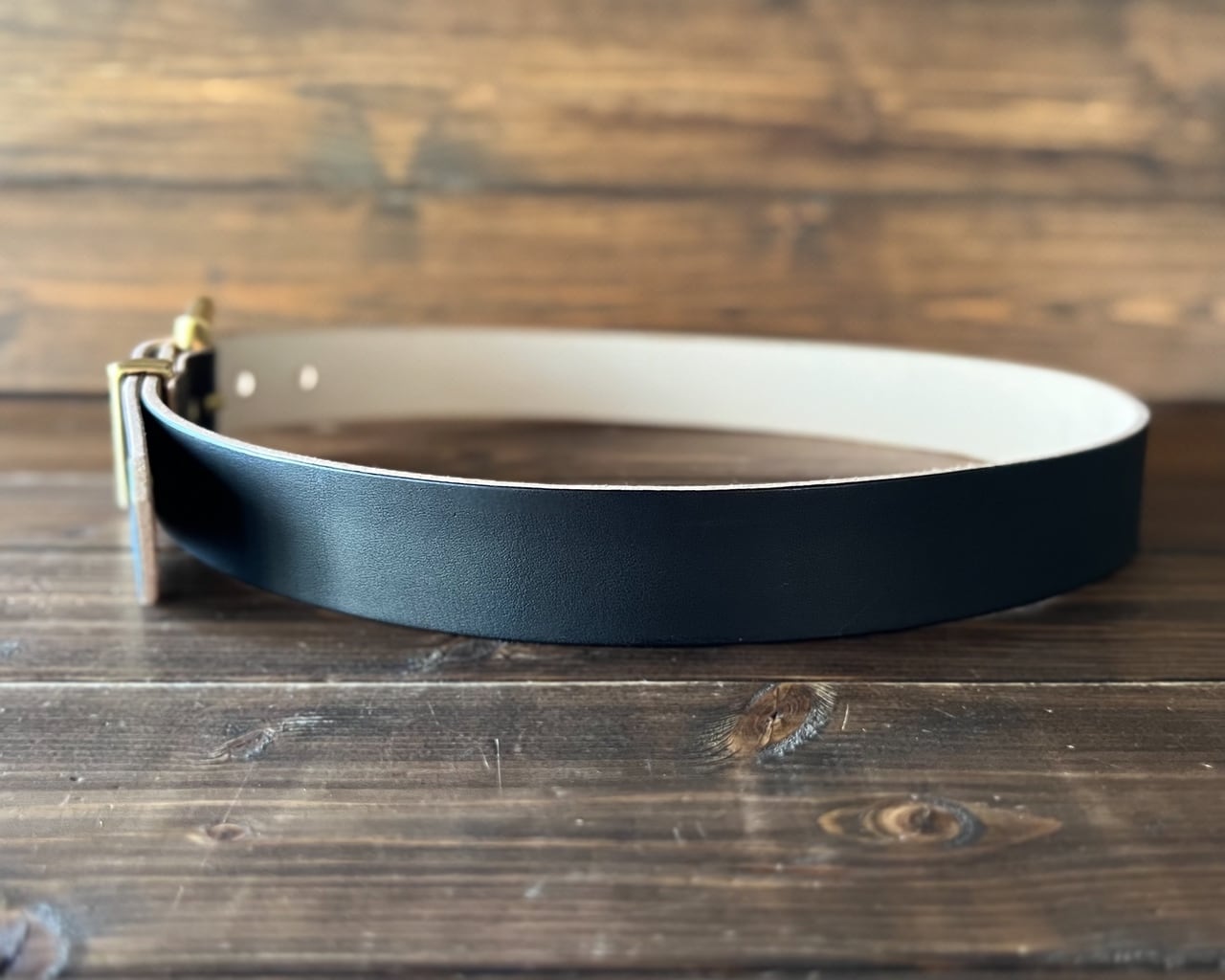 ヌメサドル・クロムエクセル/Fireman Buckle Belt 35mm幅