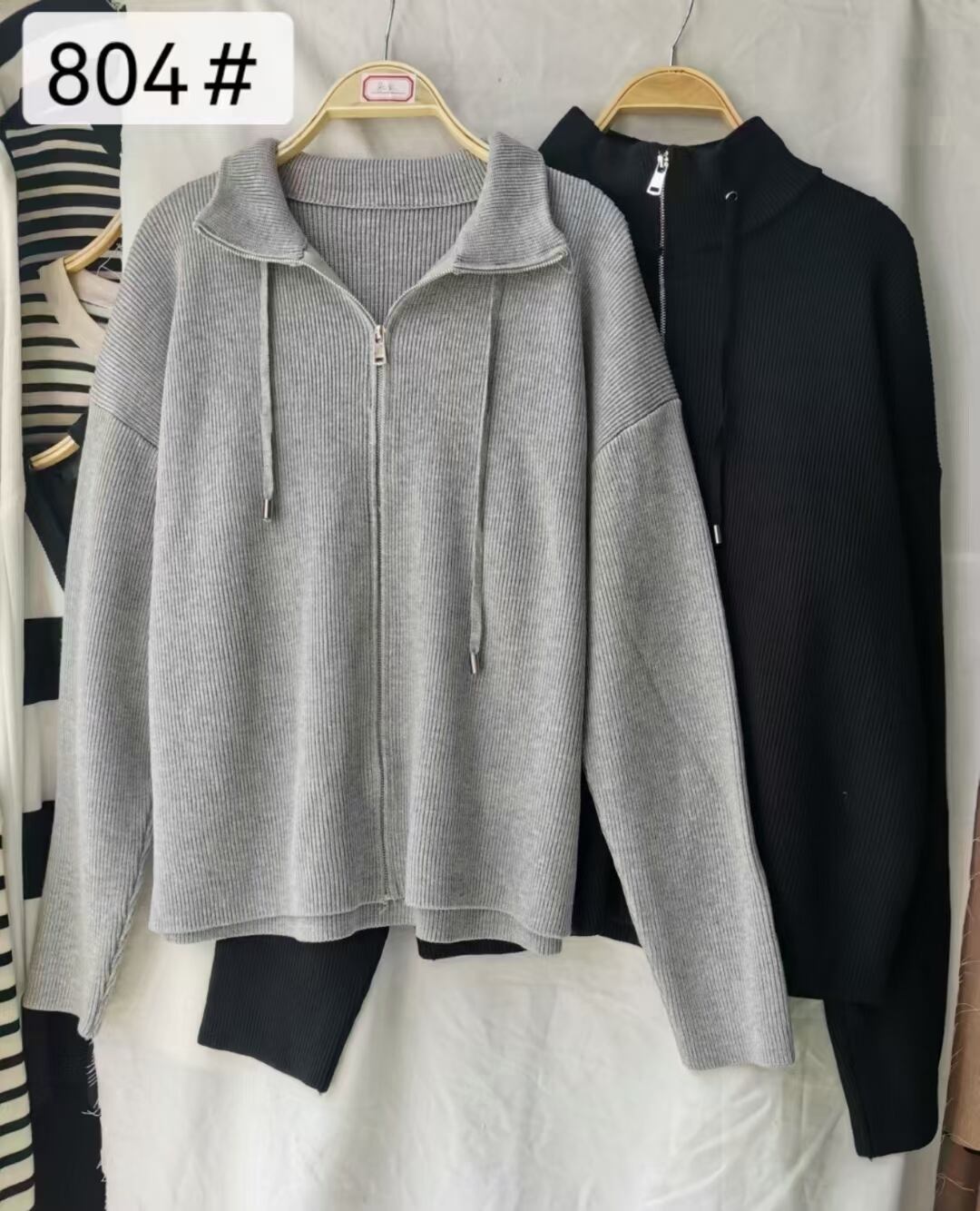 ジップリブニット　AJ12541-804