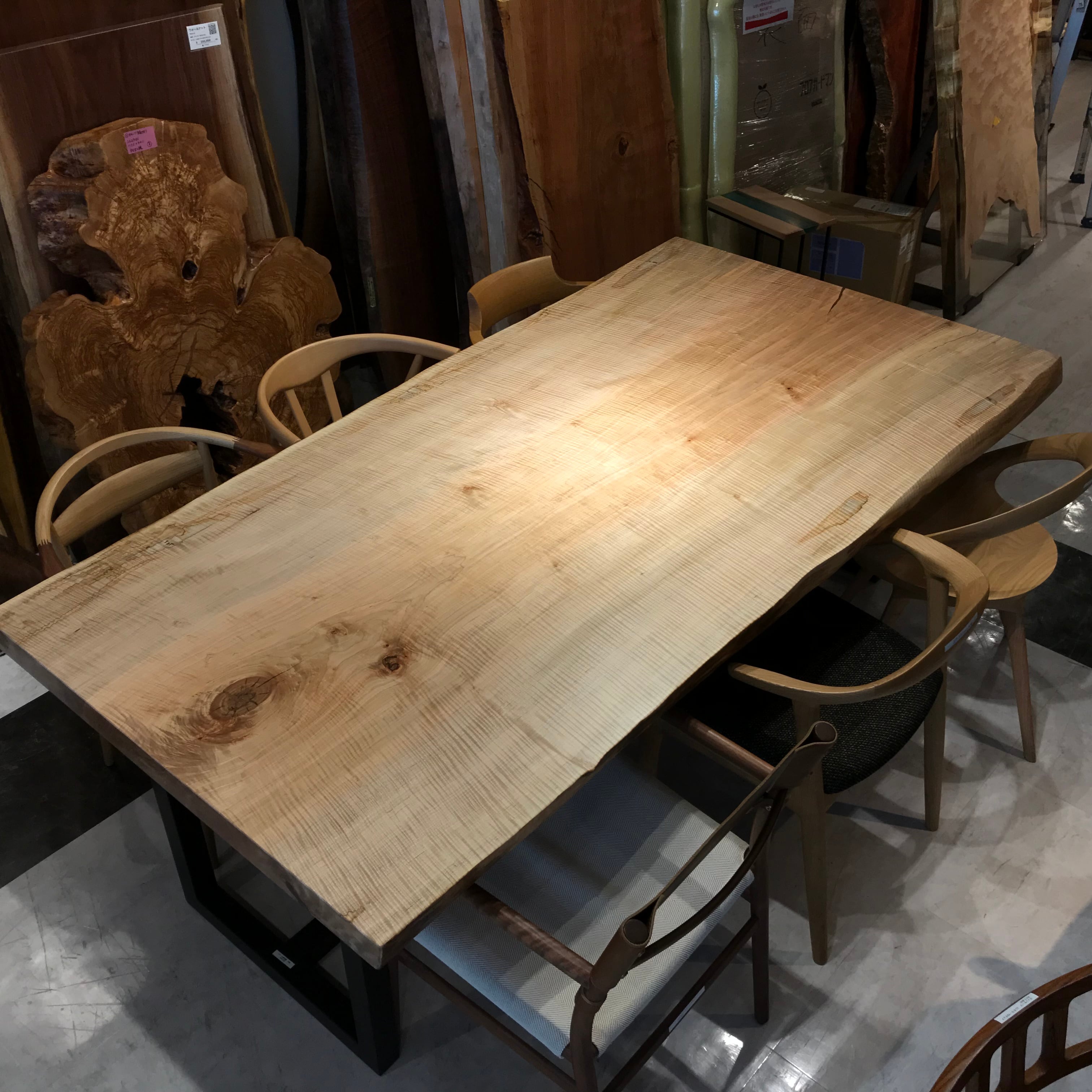 メープル 楓 天然木 天板 メープル カウンター天板 | L=3100mm - 一枚板専門店「木の店木楽」ー