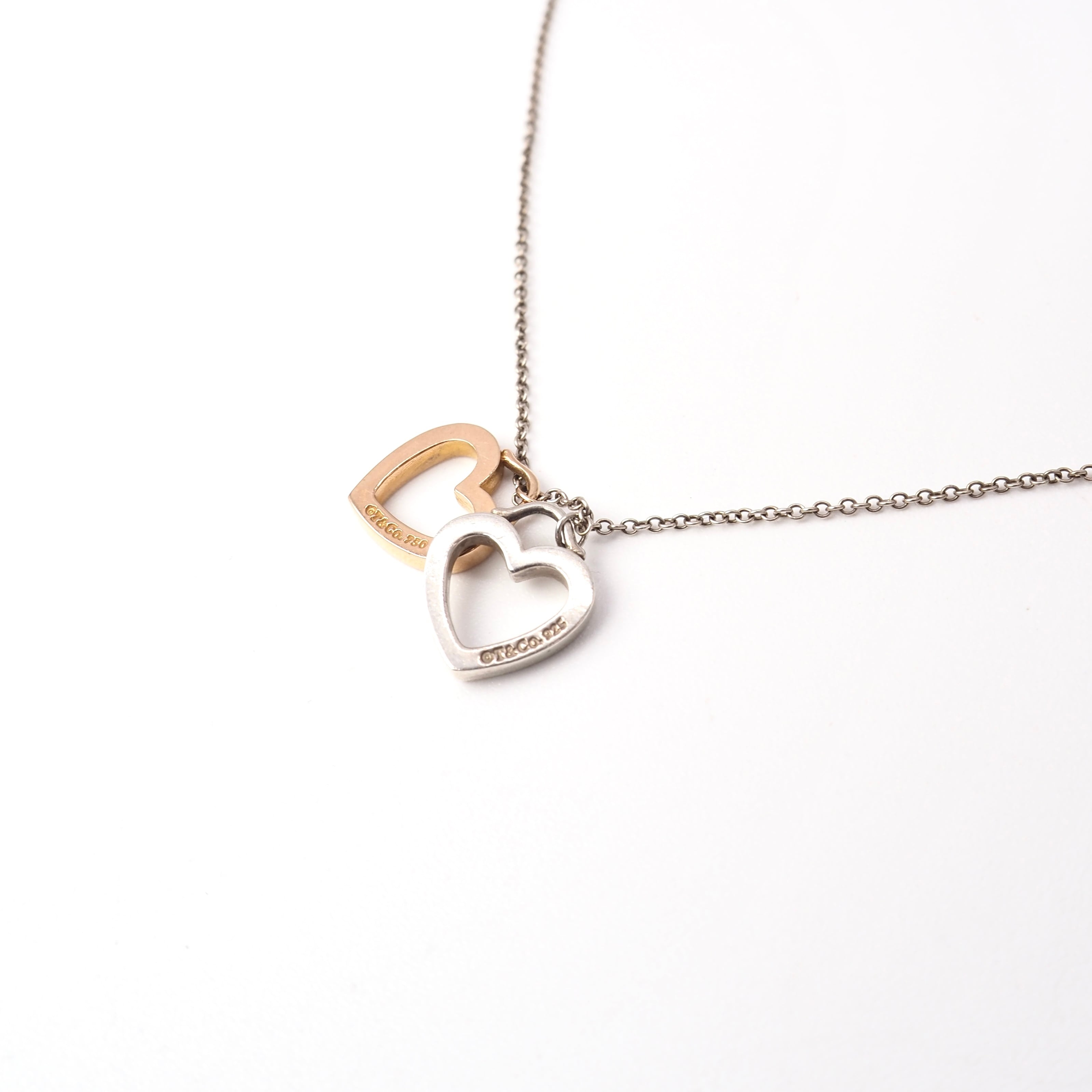 Tiffany&Co. ティファニー ダブル センチメンタルハート ネックレス シルバー925 18K