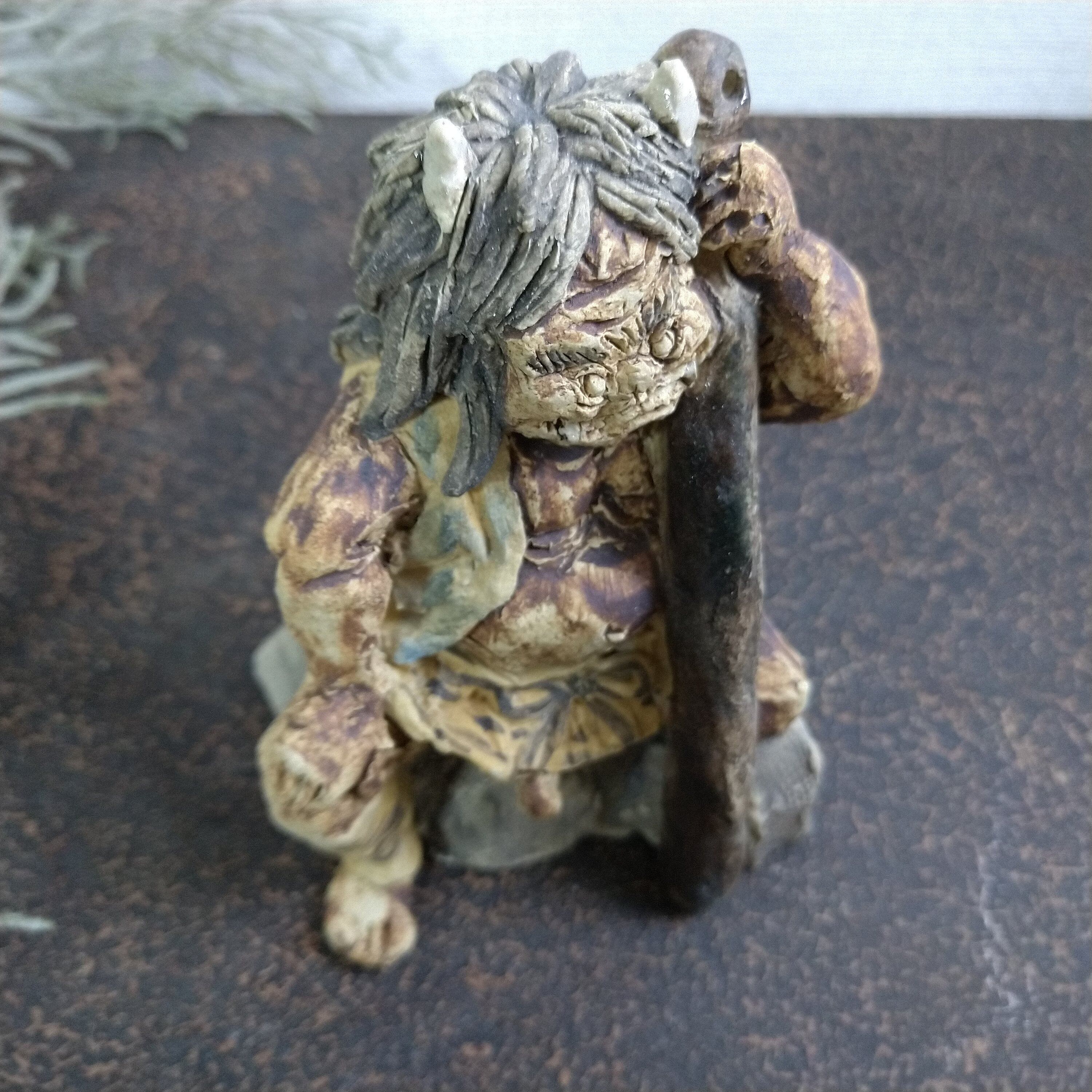 鬼に金棒 | 陶人形作家 にしだみき