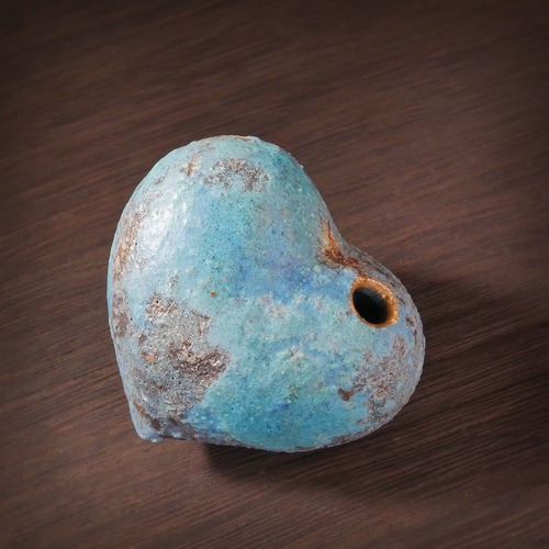 ハートの花入れ mixed blue no.4