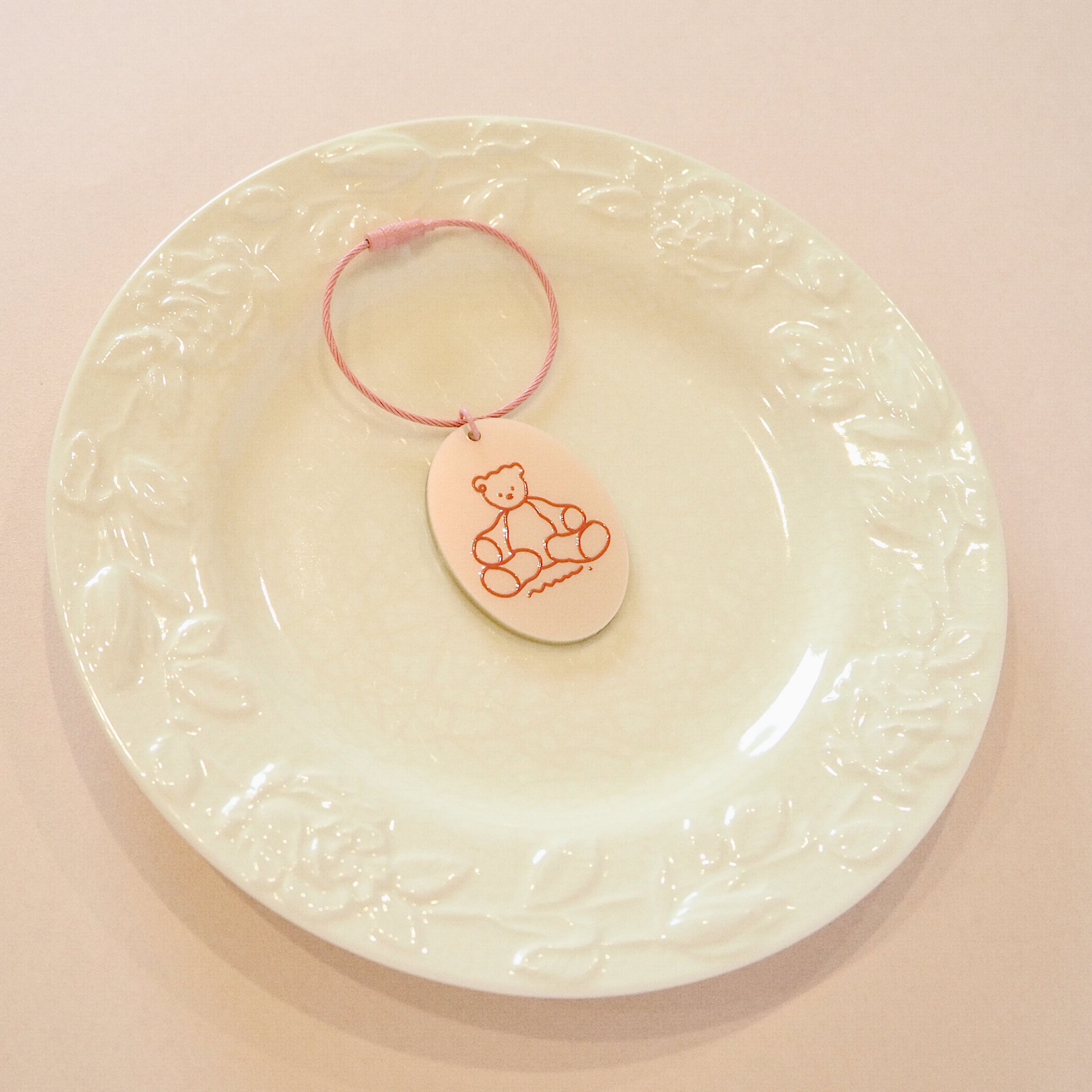 acryl keyring《teddy bear-pink》