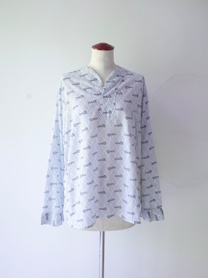 60-70s Marlowe Plaid Pattern Pajama Shirt