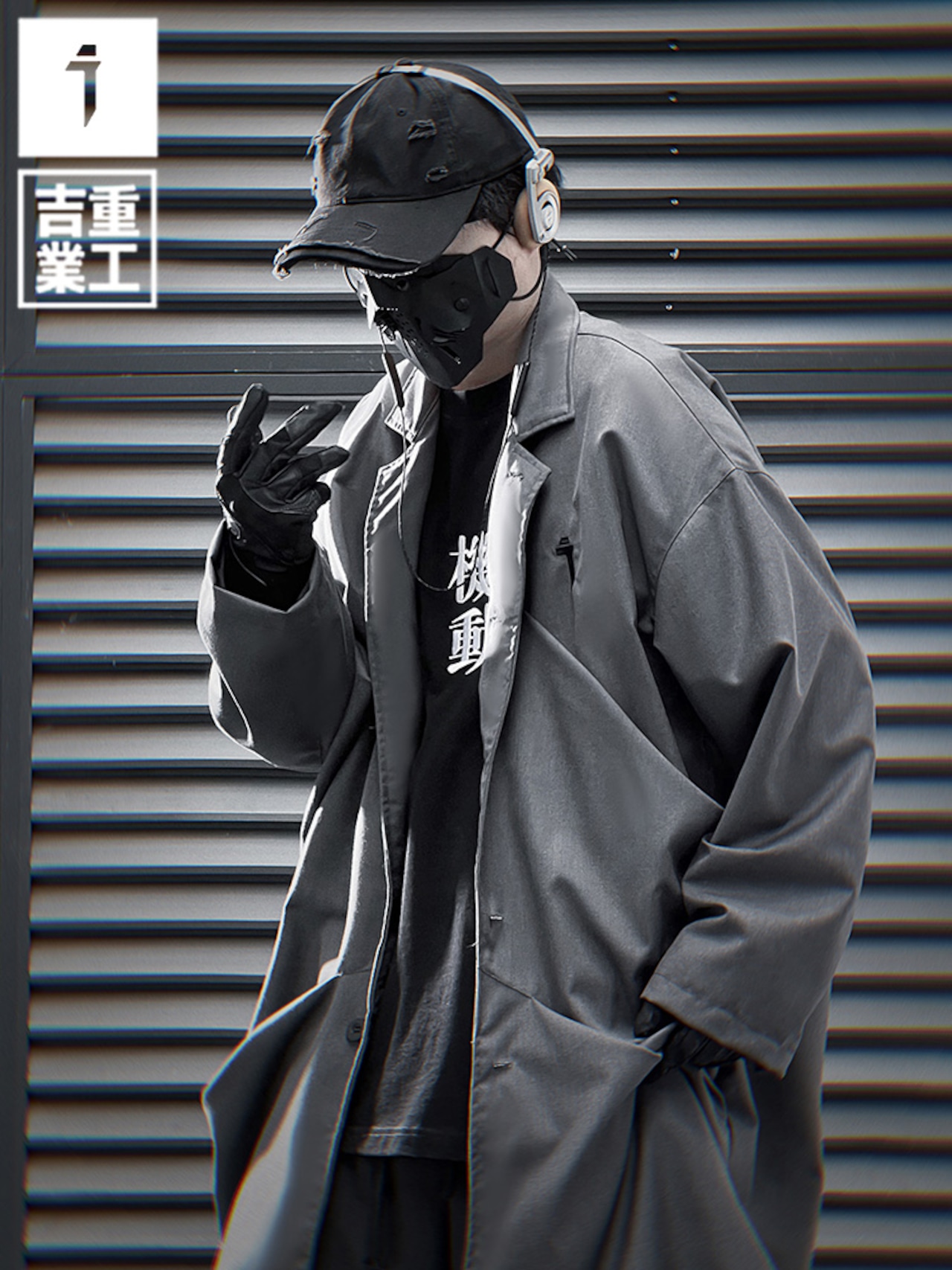 JIYEIND 24AW プリーツ入りミドル丈コート