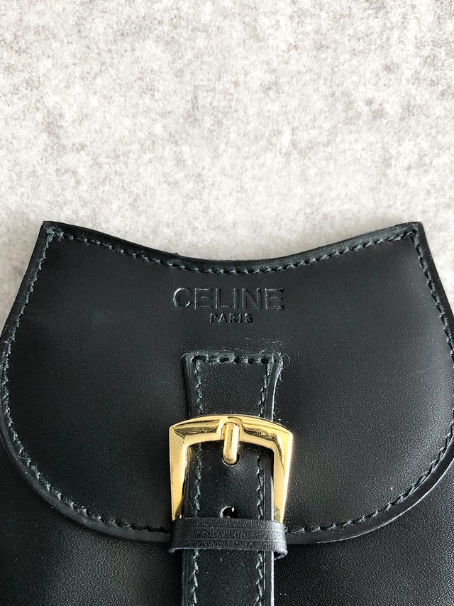 CELINE セリーヌ コインケース ブラック フロントバックル レザー vintage ヴィンテージ オールド iygxf2