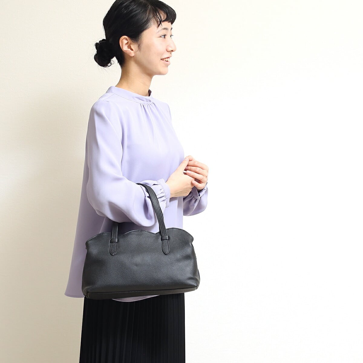 日本製 本革ブラックフォーマル バッグ結婚式 卒業式 入学式