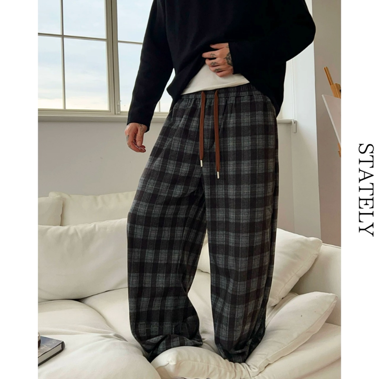 Plaid Relax ワイドパンツ_B227・画像2