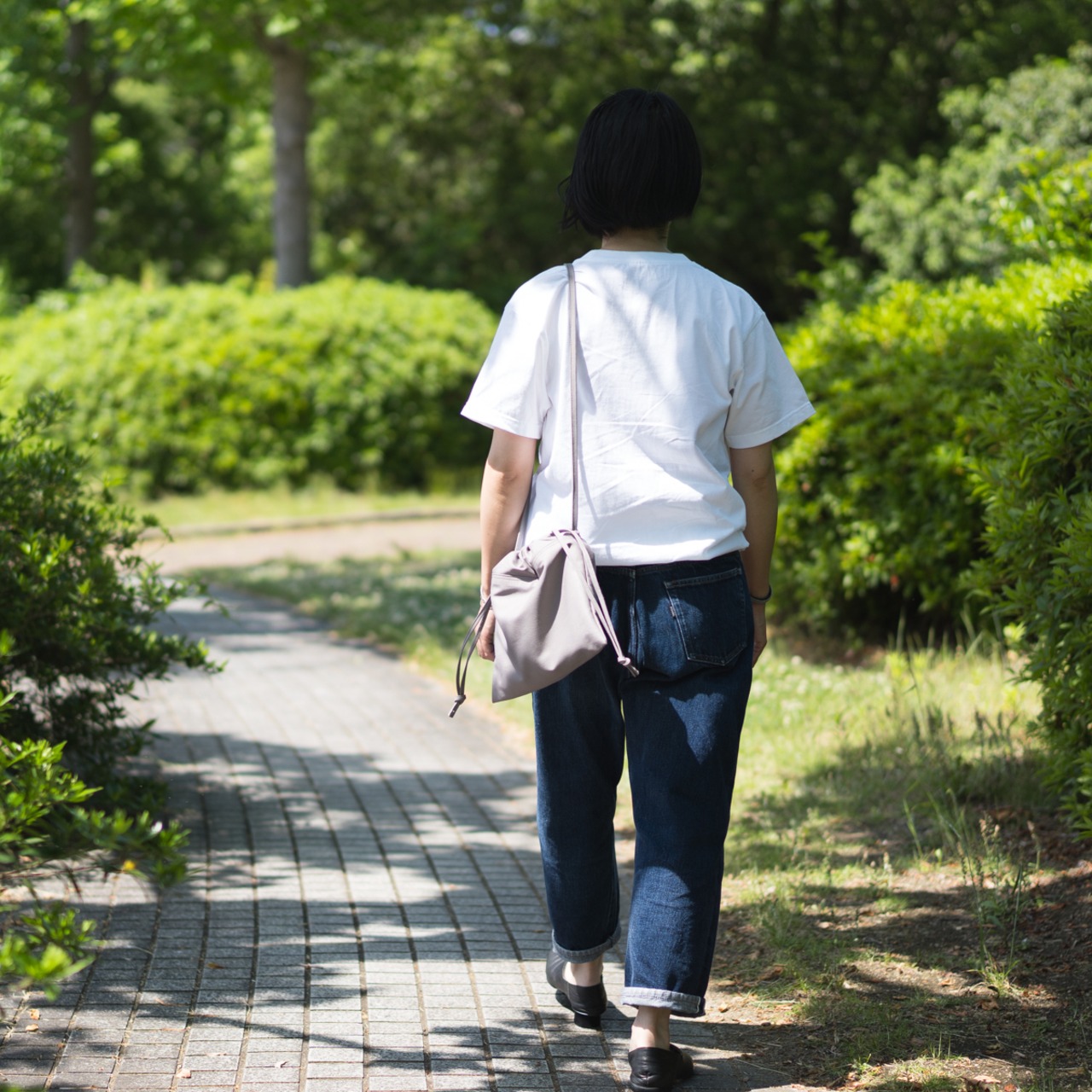 Flat Gather Bag グレー
