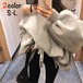 セーター トレーナー ベルベット レディース トップス 長袖 パフスリーブ オフショルダー プルオーバー ルーズ レトロ カジュアル きれいめ 上品 清楚 お洒落 普段使い 普段着 日常使い お出かけ デート 女子会 秋 冬 ピンク グレー 灰色 S M L 10代 20代 大人 大人かっこいい コーデ コーディネート 韓国 ファッション オルチャン お取り寄せ 送料無料 hll-0174