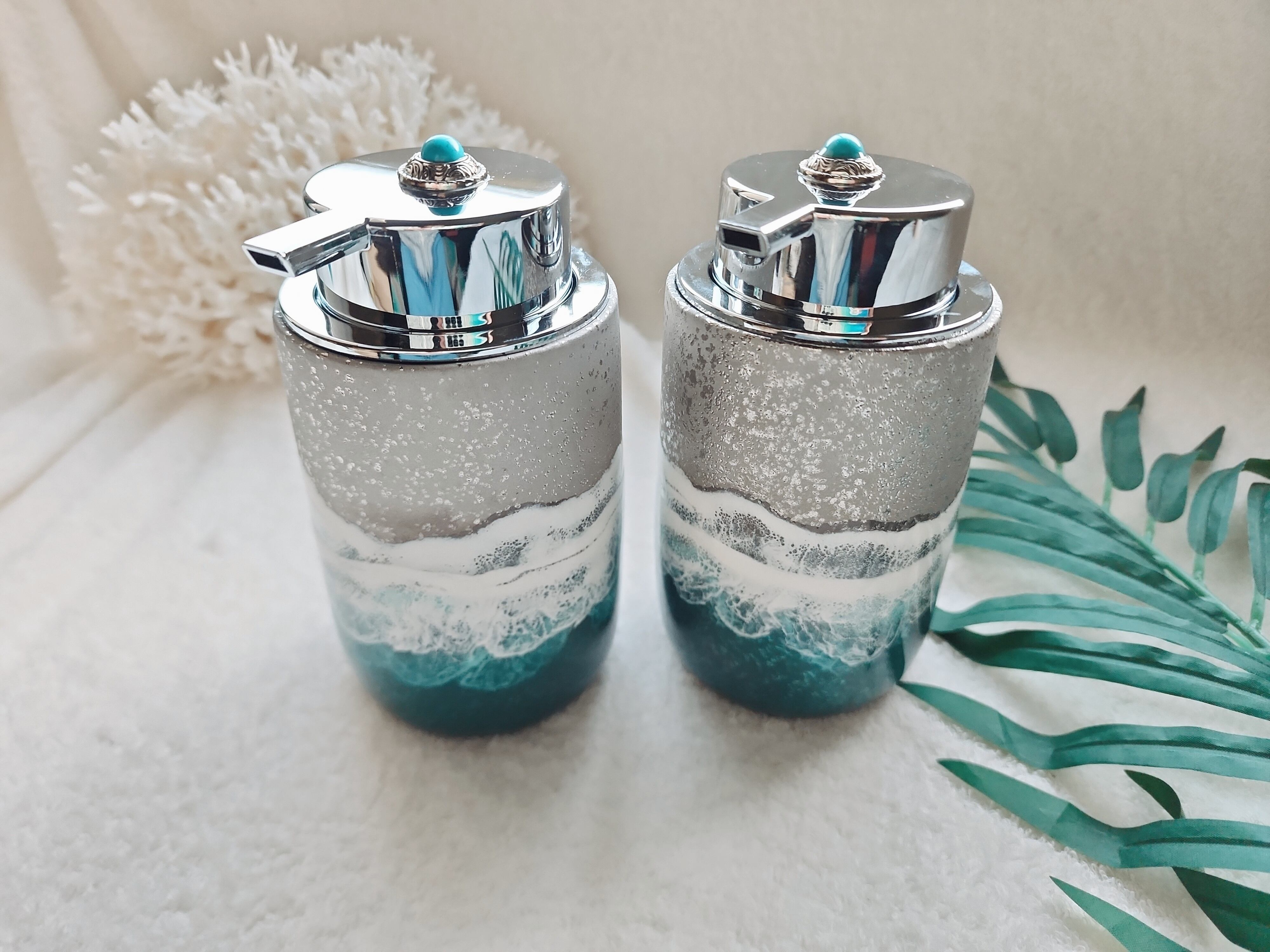 437.オーシャンレジンアート ソープディスペンサー