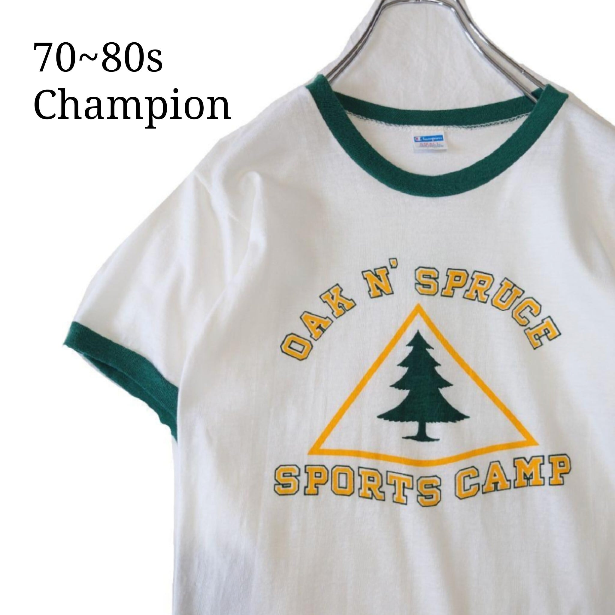 バータグ70~80s】Championチャンピオン リンガーTシャツ 染み込み