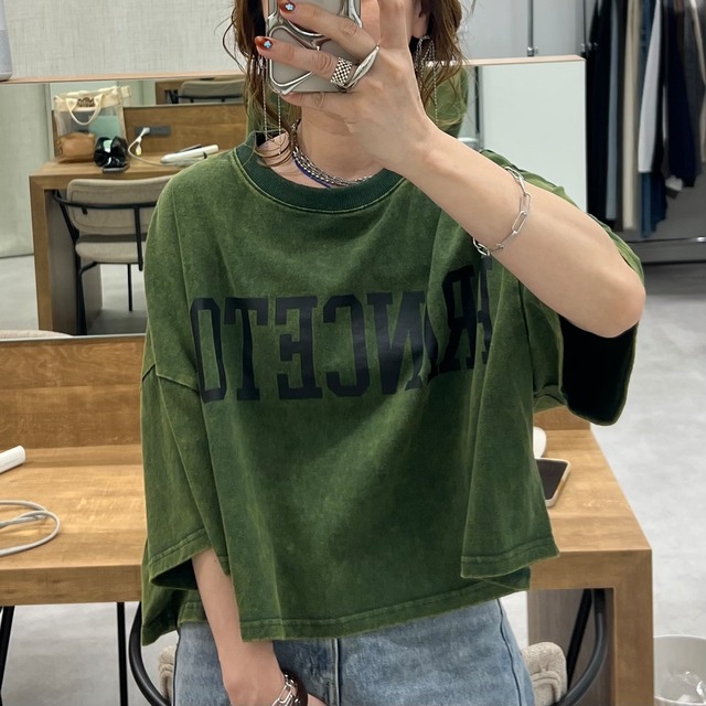 ショートBigボリュームプリントTee※一部予約商品です※【an-p263752e-z】送料無料 / メール便発送10