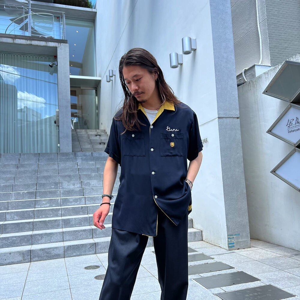 NAT NAST] Vintage Rayon Bowling Shirt [1960s-] Vintage Rayon