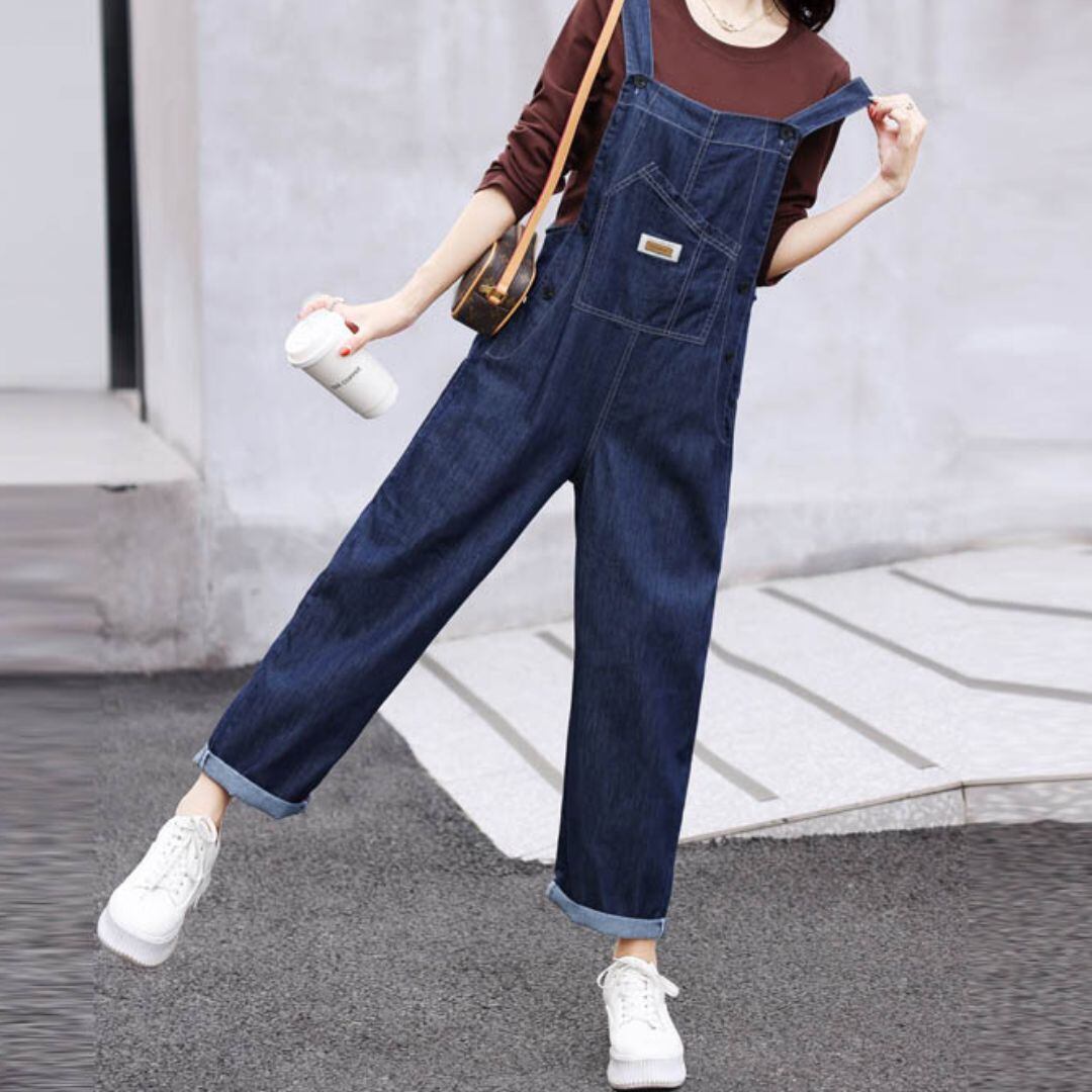 大きな前ポケットのオーバーオール K16226