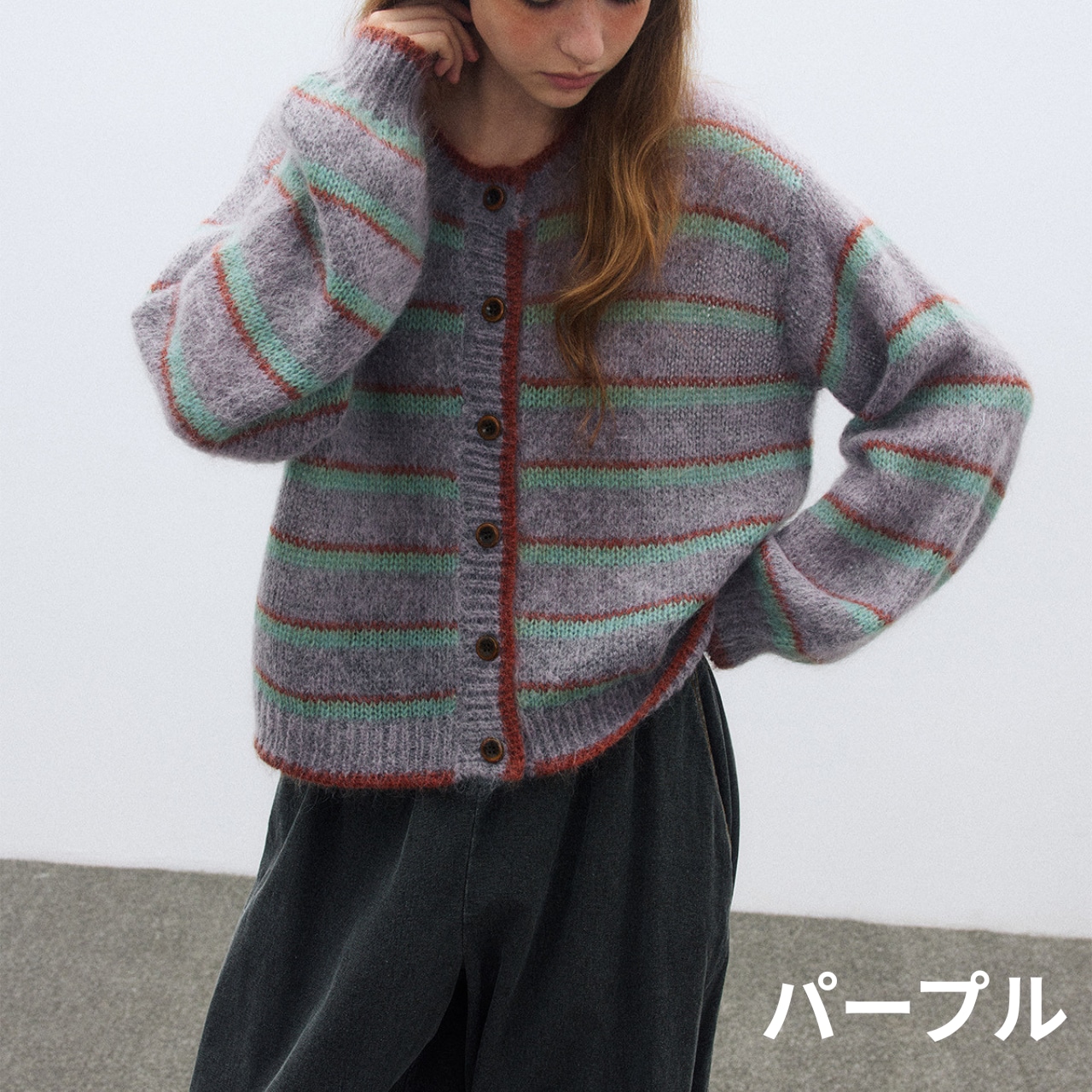 Loose Silhouette Knit Cardigan T3516