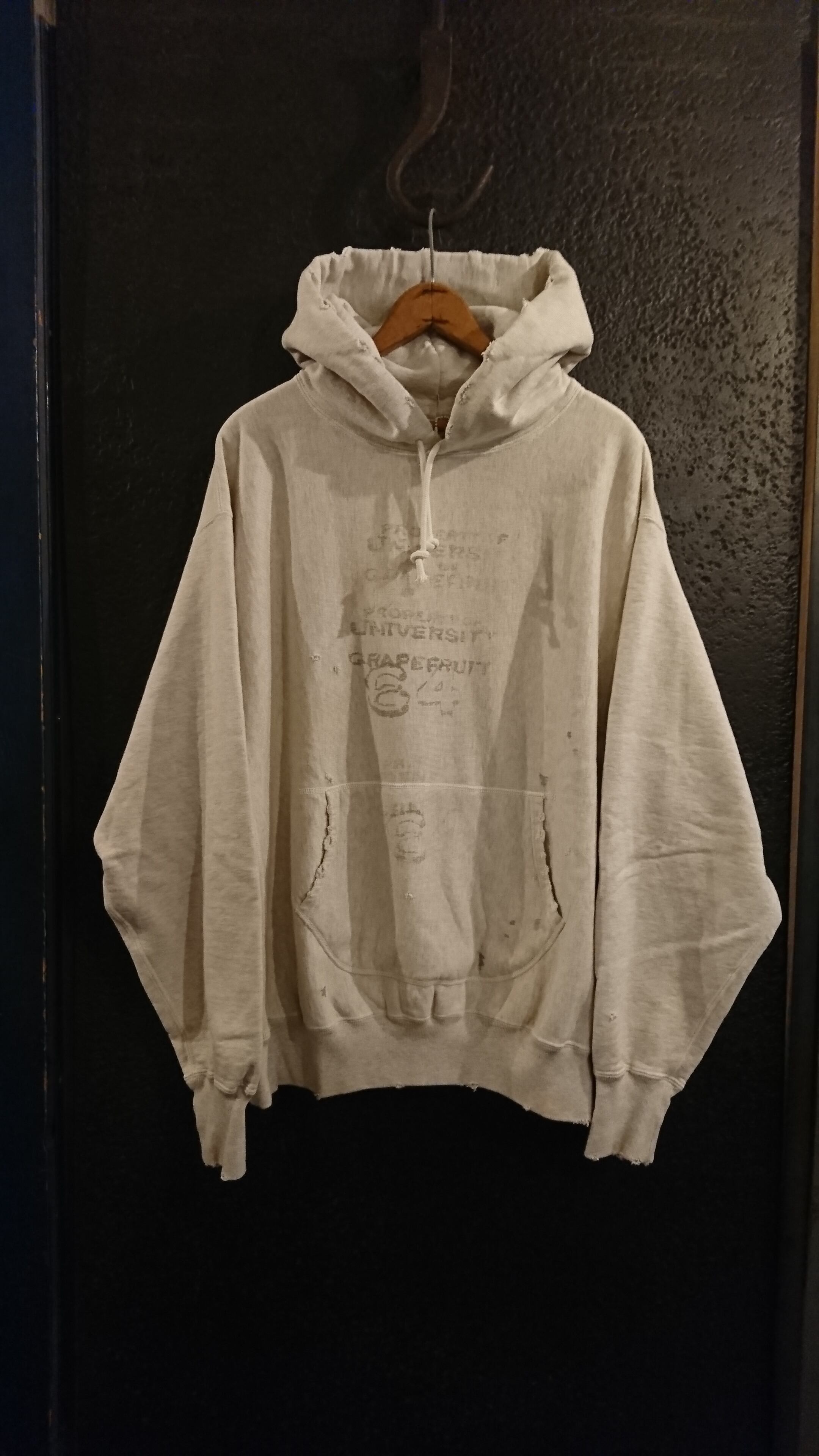 BOWWOW "GRAPEFRUIT ATH.DEPT. HOODIE"