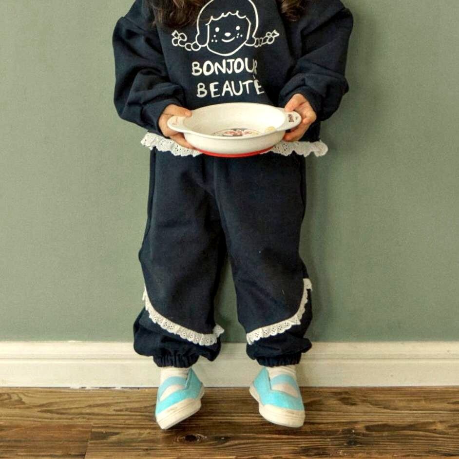 «sold out»«ジュニアサイズあり» By MiMi レースジョガーパンツ 2colors