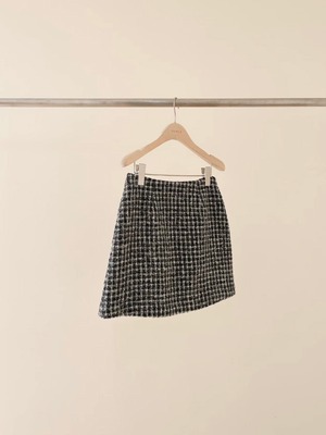 [OUNCE] check wool mini skirt