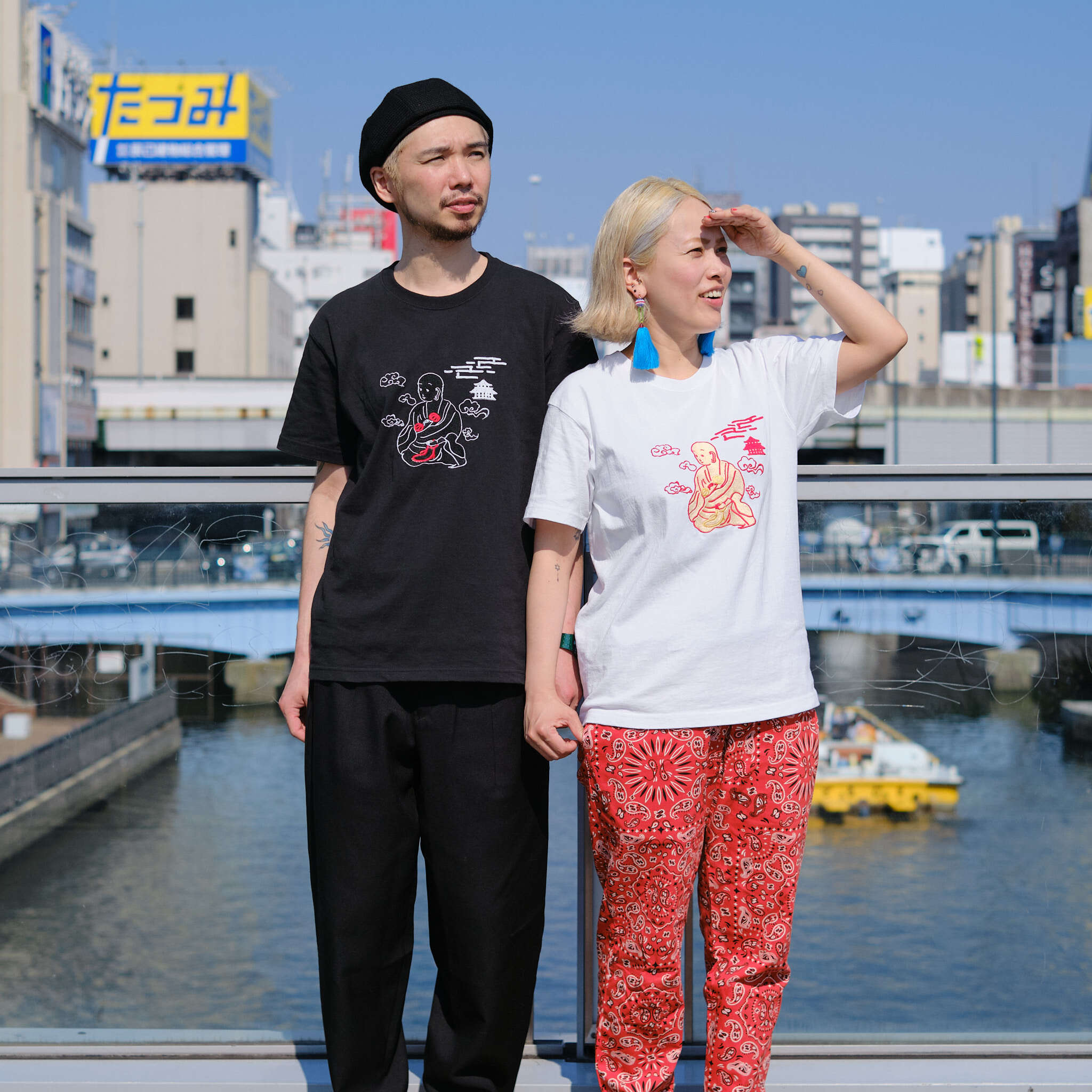 大仏です❣Rady☆新品タグ付き☆ハートTシャツ★2セット 十周年大仏半袖Tシャツ 喜人 KJ-42011 和柄 和風 アニバーサリー きじん