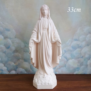 無原罪の聖母像【33cm】室内用クリーム仕上げ