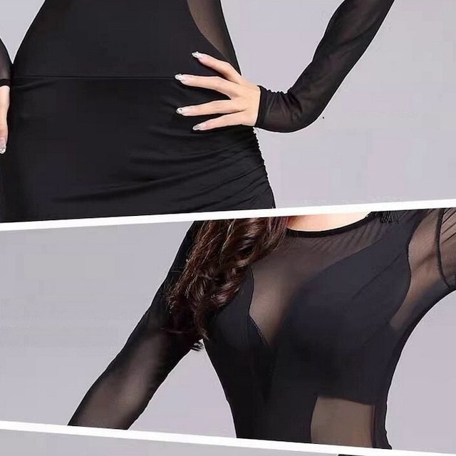 スリット入りロングスリーブミディ丈タイトスカート (在庫わずか) ds0527