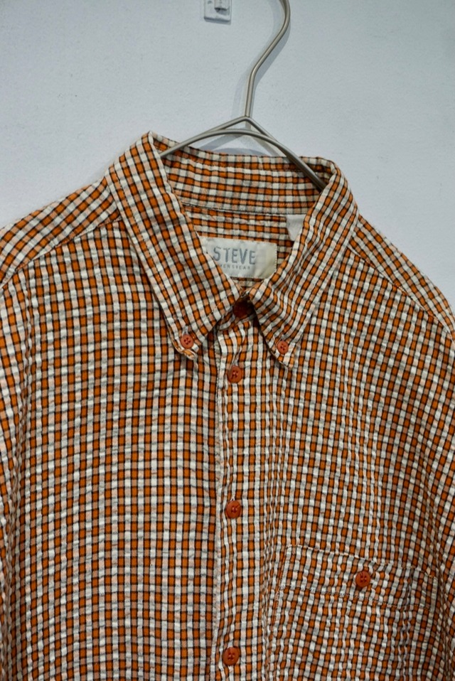 cotton plaid s/s shirt
