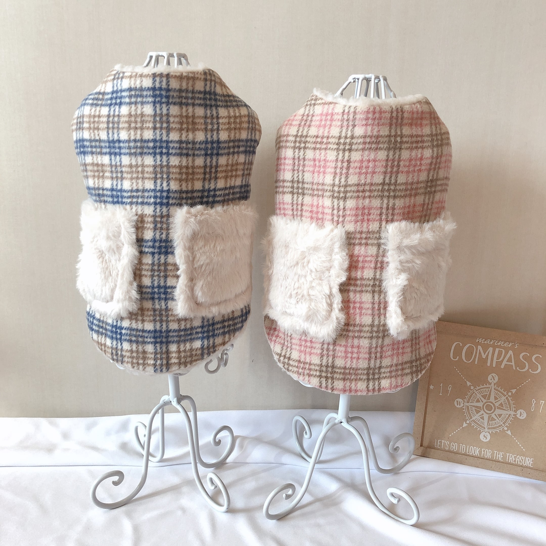 リバーシブルボアベスト S ~ XL 2color / 犬 服 ベスト 新作 犬服 秋冬