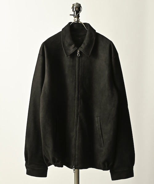 MMMM suede punch swing top blouson (BLK) 23041M22