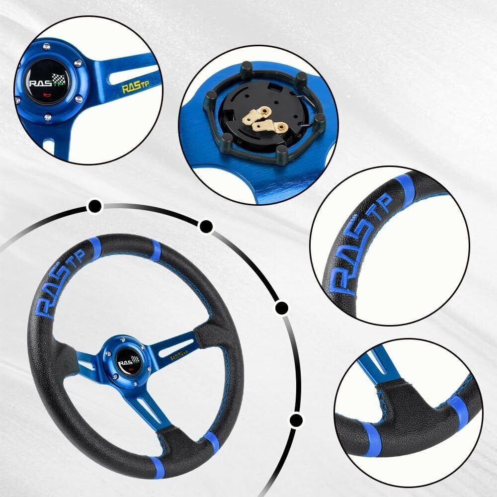 特価商品】MUTEKI ステアリング ハンドル 直径350mm 軽量アルミニウム