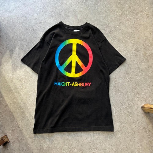 90s HAIGHT-ASHBURY Peace Sign T-shirt【仙台店】
