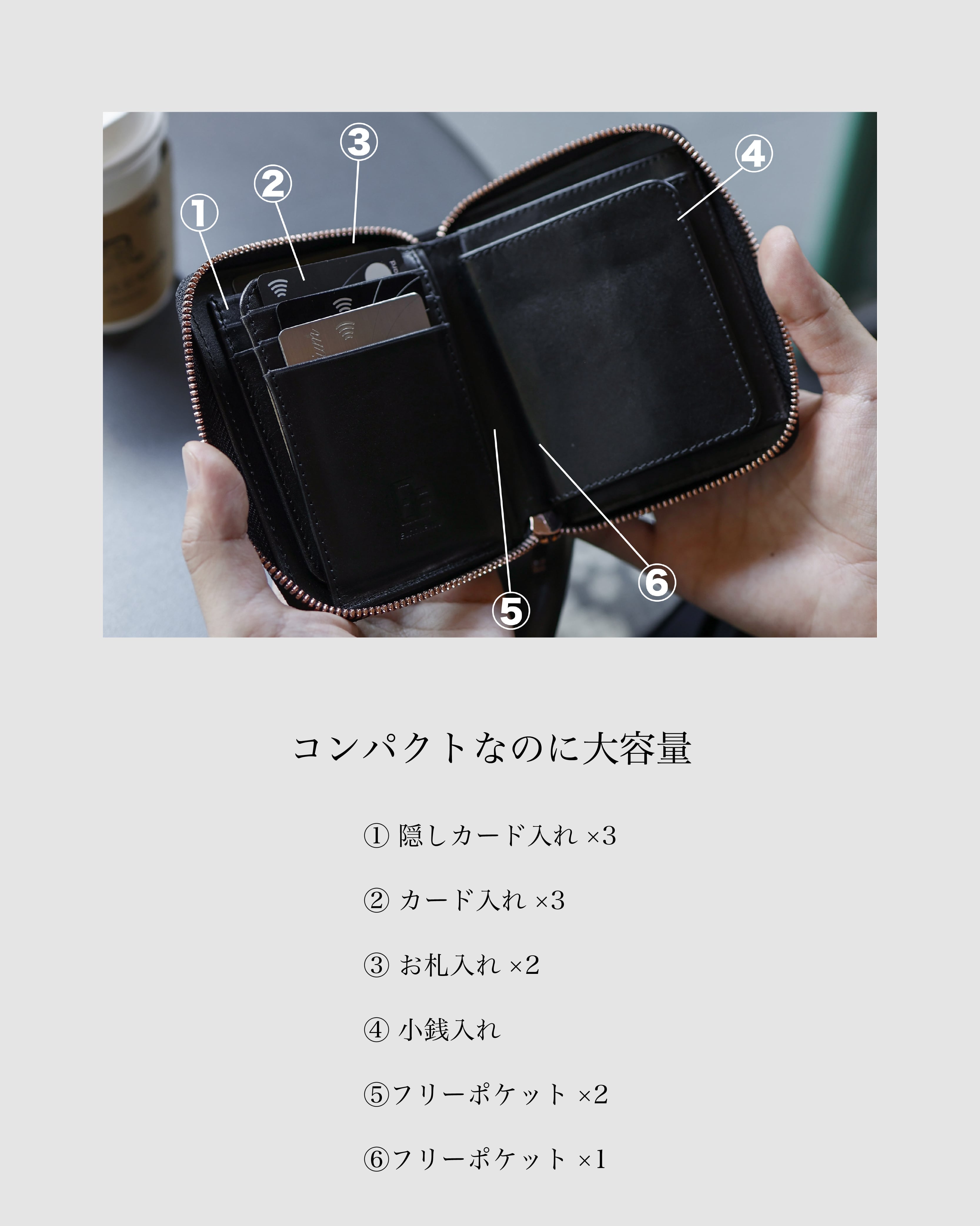 Crocodile Porosus Middle Wallet【フランス製ポロサス】【送料無料