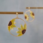 額縁の中の向日葵 | Sunflower Earrings