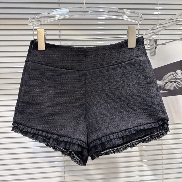 Lace frill hem short pants　B3760