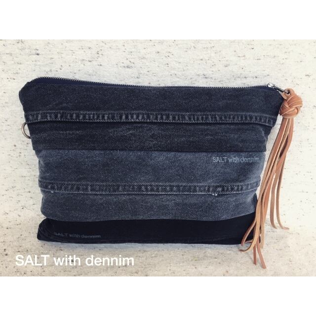 BlackDenimボーダークラッチ No.7812