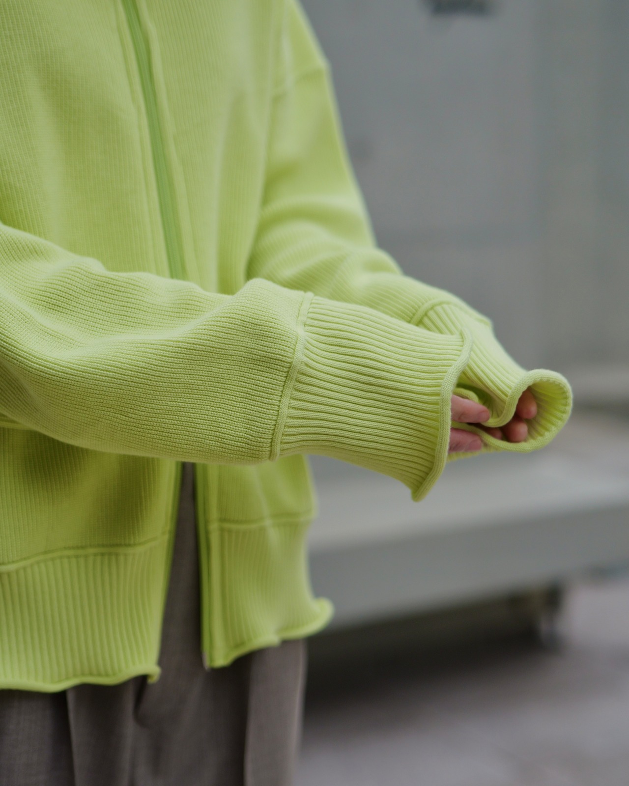 METHO - Someone's double zip sweater : Muscat